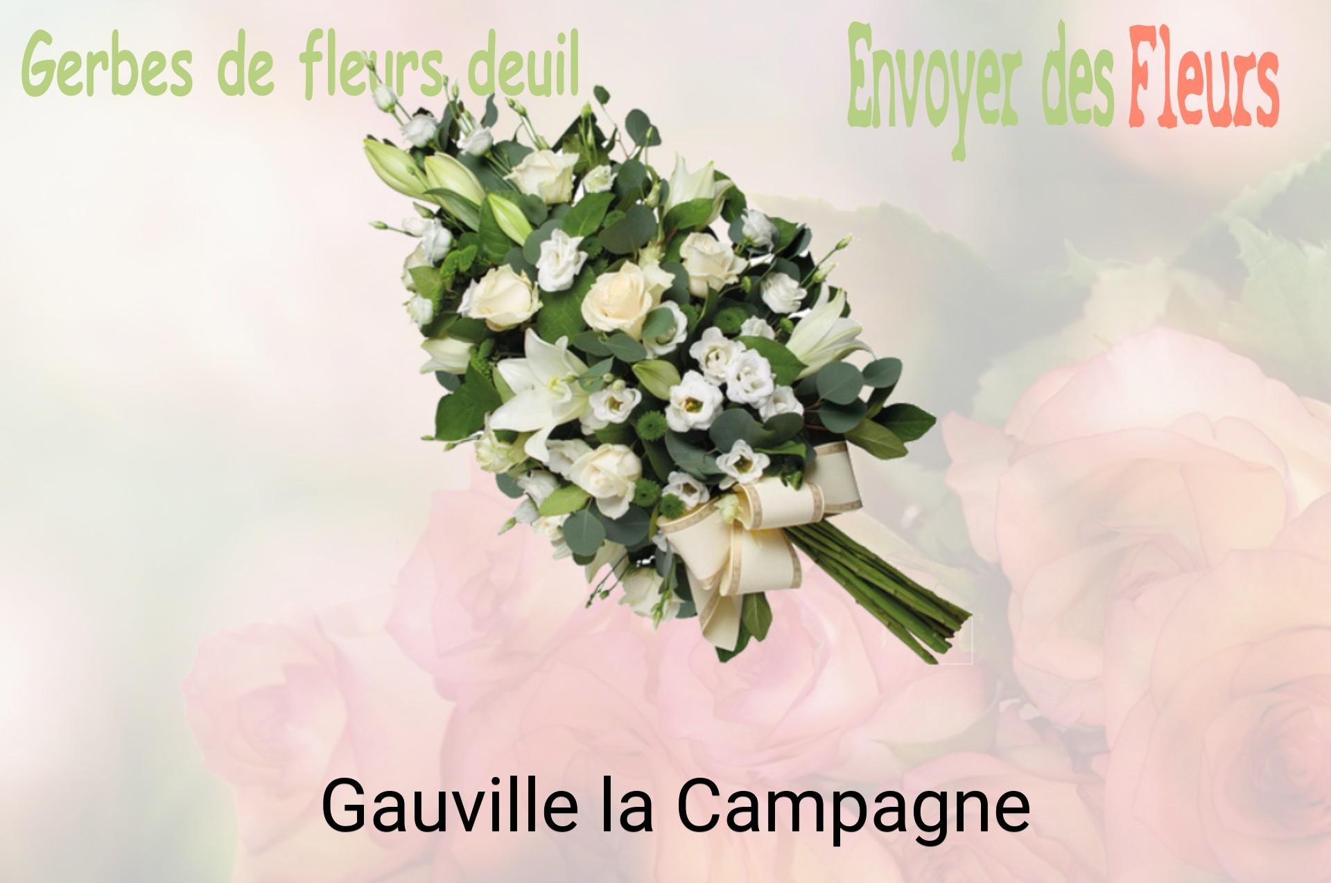Gerbe de fleurs de deuil livrée à Gauville-la-Campagne